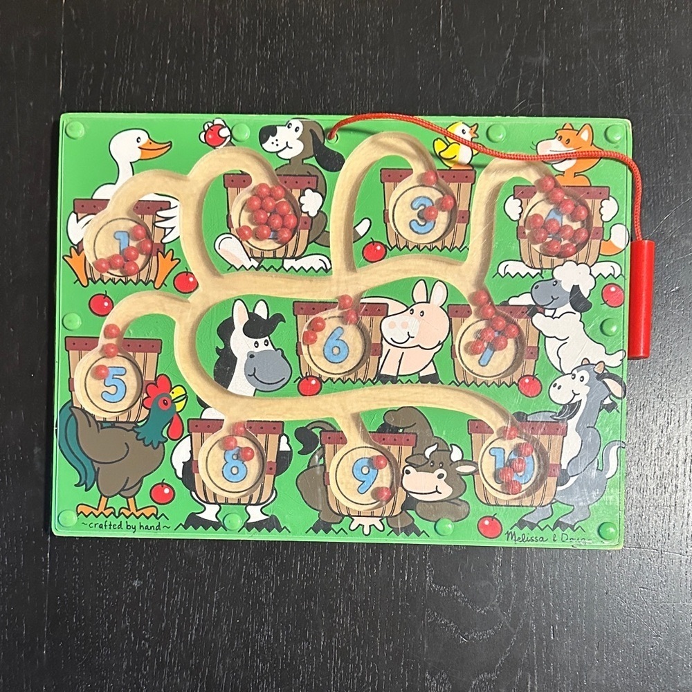Melissa & Doug Magnetic Green Farm Animal Maze Puzzle